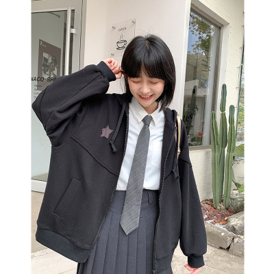 速发忠犬小八梨形自制宽松连帽卫衣外套美式复古可爱休闲上衣开衫