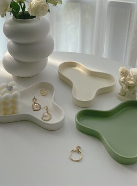 速发桌面口众首饰件纳盒门小进门收纳摆收托盘杂物收拾盘