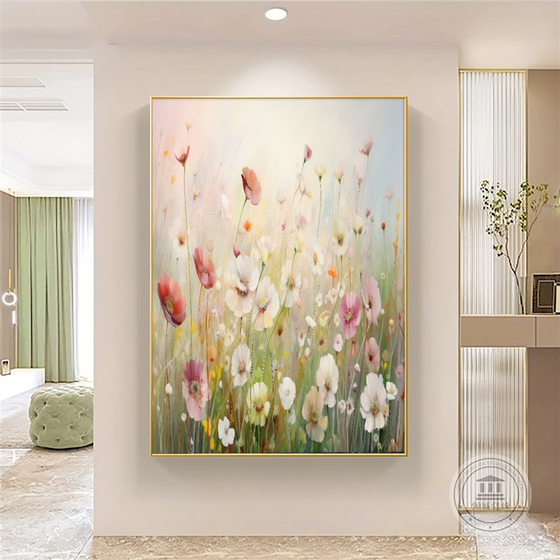 速发花海入户进门玄关装饰画植物摆件壁画小清新简约现代沙发挂画