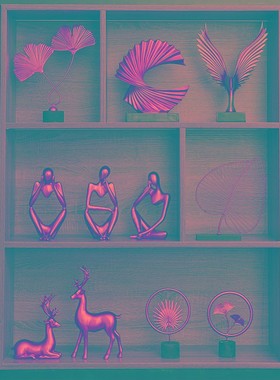 速发轻奢高档摆件家居客柜展示柜装厅品酒柜电视柜办公室书架书饰