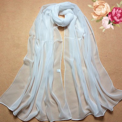 速发Su r h Style 100% Silk Pure mSoft Thi Chiffo Sh
