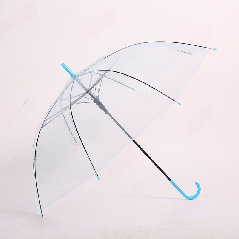 速发透明雨伞大量直供一次透塑料雨伞自动直供性颜伞长柄高明值雨