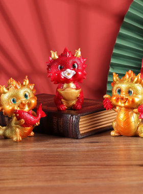 速发2025龙年脂本摆件饰命年小礼物年会伴手礼生肖龙树装工艺品