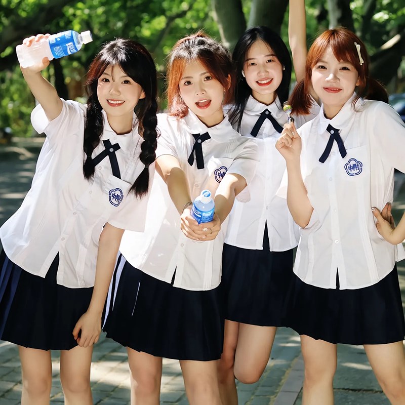 速发jk制服夏季附会班服学院风服中高中生毕业运动中校初套装