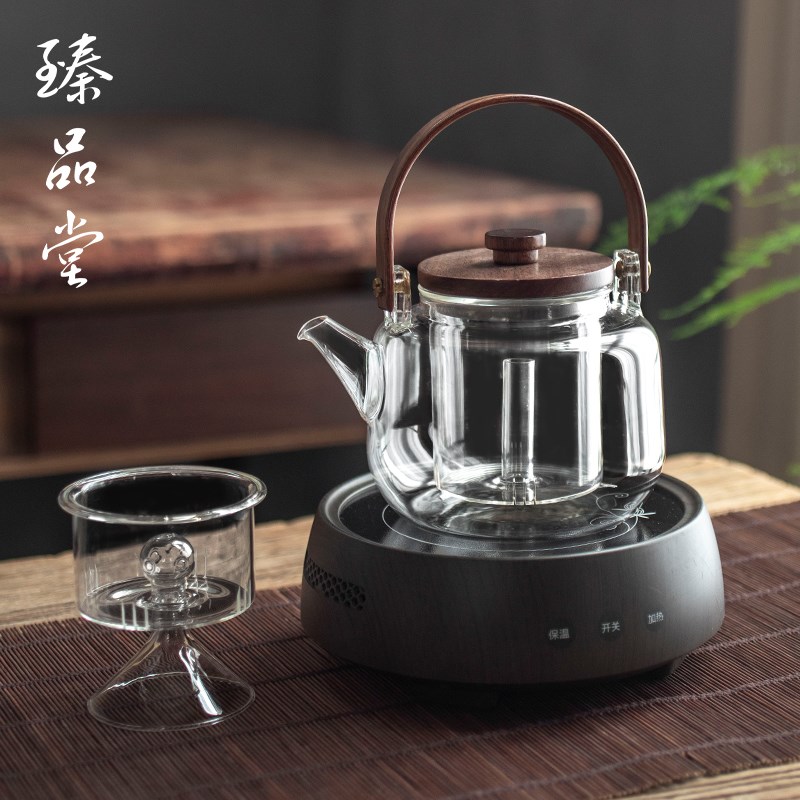 速发堂电玻炉煮茶蒸陶璃煮茶壶烧水壶泡茶自动器汽煮茶