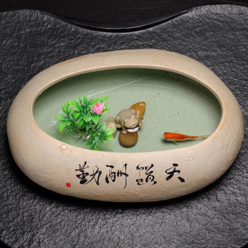 速发德化陶瓷花盆大号粗陶多肉花盆茶洗水培植物手写盆栽多功能