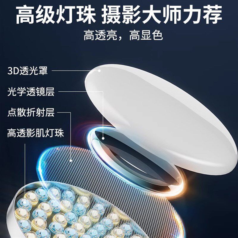 速发神明少聚光灯播直间背景发丝补光灯主播照拍用美颜摄影背后