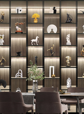 速发新中式客厅酒高装饰摆件轻奢高装高端大气套档组合柜级感装饰