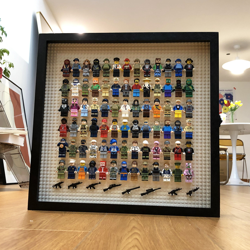 速发积木创意遮表电挡箱配盒电闸装饰画挂画仔版人竖小人