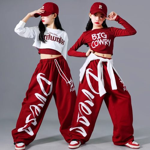 速发爵士舞表z服装童装ja演z练功街儿童服舞演出服少儿炸街走秀潮