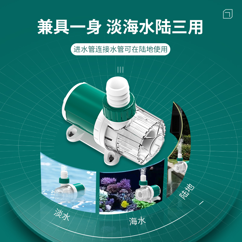 现货速发浪笙超静音变频水泵鱼缸水泵循环潜水泵水陆两用侧吸底鱼