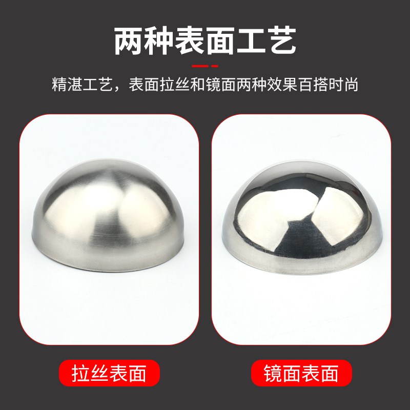 速发04不锈钢半圆镜钉玻璃镜钉玻璃钉广告钉半球装饰钉盖子铜色镜