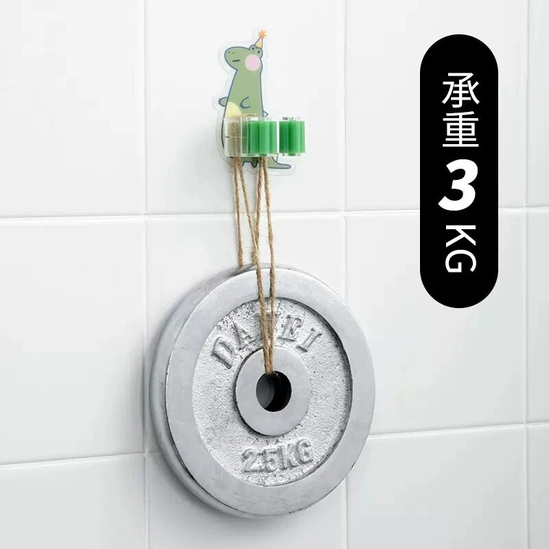 速发卫生架挂钩可爱拖孔架拖布夹免打把拖把置物间多功能收纳夹子