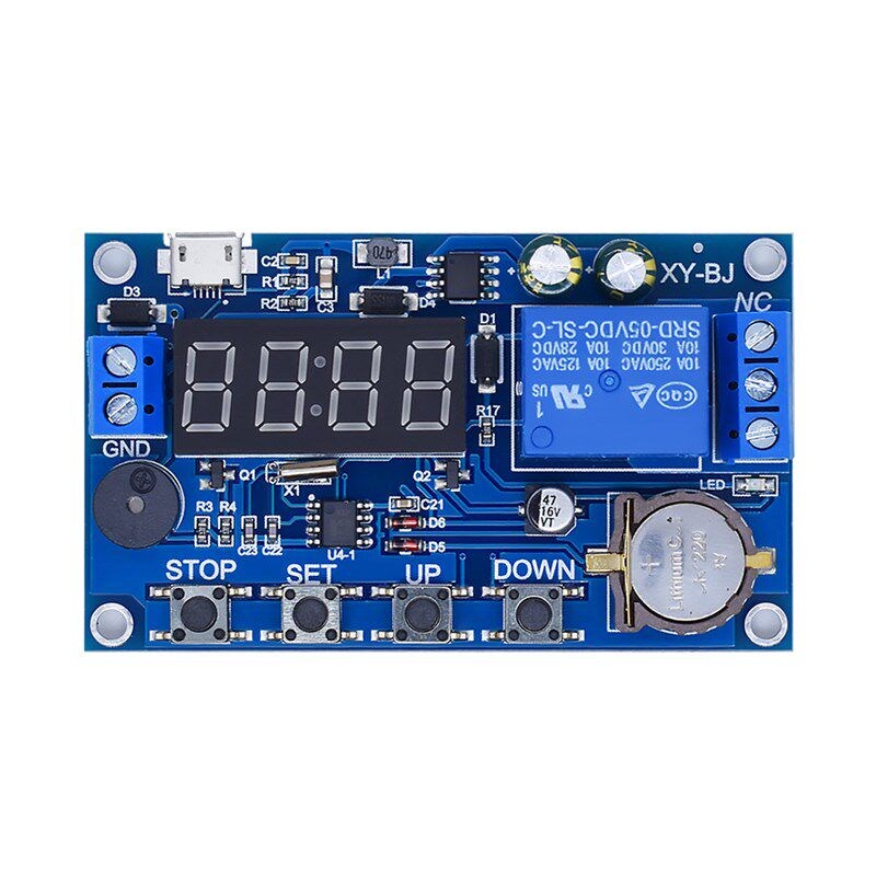 速发24H定时/实时/延时继电器模块 与时钟同步/5时段时间控制板