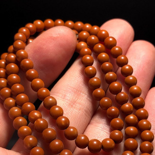 橄榄核核尖108颗圆珠项链脖挂文玩手捻小珠子核雕手串配件配饰男