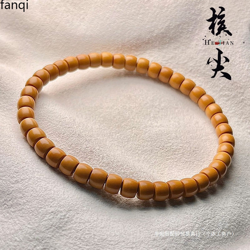 桶珠包邮猴头橄榄核核尖颗手串核桃男单圈雕刻佛珠直切文玩壁