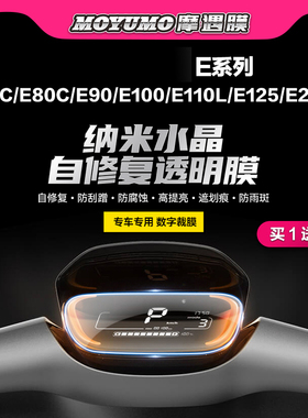 适用九号电动车E100/E110L/E125/E200P/E70C/E80C仪表膜屏幕贴膜