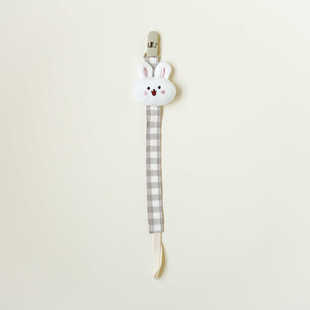 ins风韩系可爱布艺奶嘴链 宝宝牙胶咬咬乐防丢链 带塑料夹防丢绳