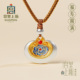 宫里上新足银吊坠女士999古法纯银元 宝项链毛衣链生日礼物送妈妈