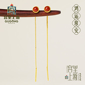 宫里上新南红耳饰女款 纯银红色玛瑙耳线冬季 流苏生日本命年礼物