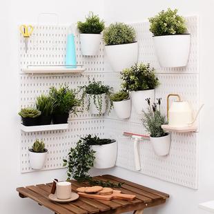 免打孔拼拼乐洞洞板阳台绿植墙上置物架厨房卫浴书房墙壁收纳架