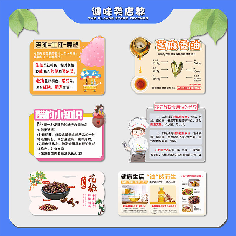 雷鸣超市调料店教双面立牌定制款