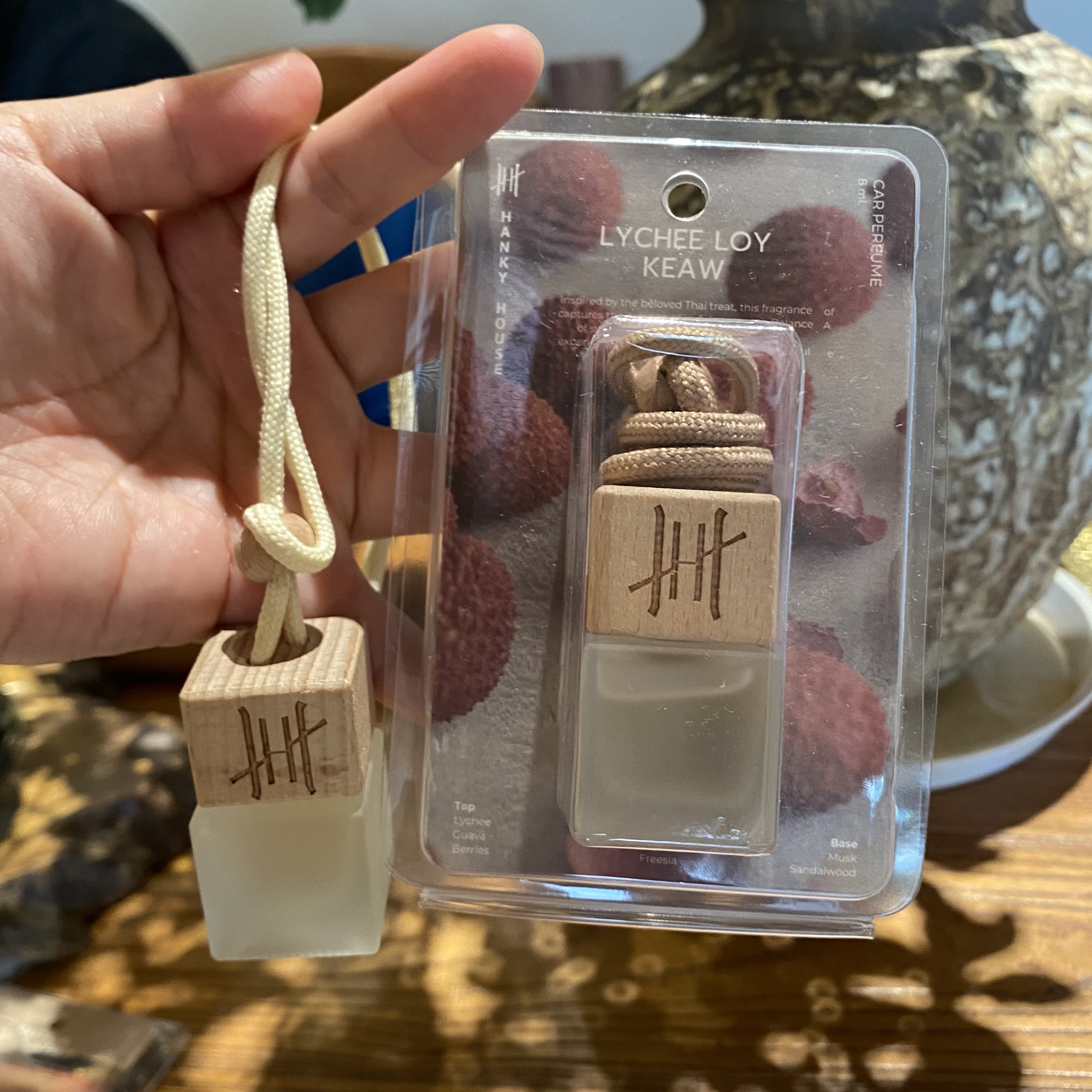 泰国Hankyhouse酒店香薰荔枝车挂车载香薰车挂香水