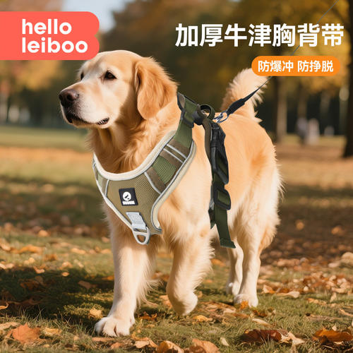 福莱希蒙淼狗狗牵引绳背心式胸背带中大型犬遛狗绳子金毛柴犬官方