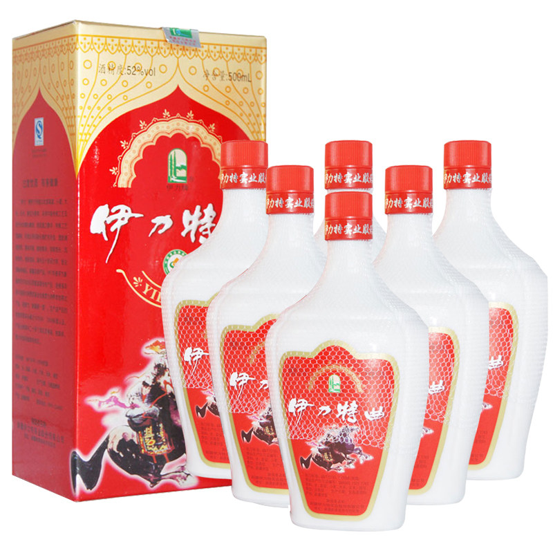 伊力特曲52度伊力牌500ml*6整箱装浓香绵柔型白酒新疆高度纯粮酒