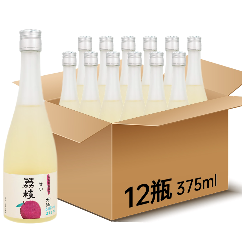 浙一家荔枝果味米酒江南米酿甜酒低度女士微醺糯米酒375ml*12正品