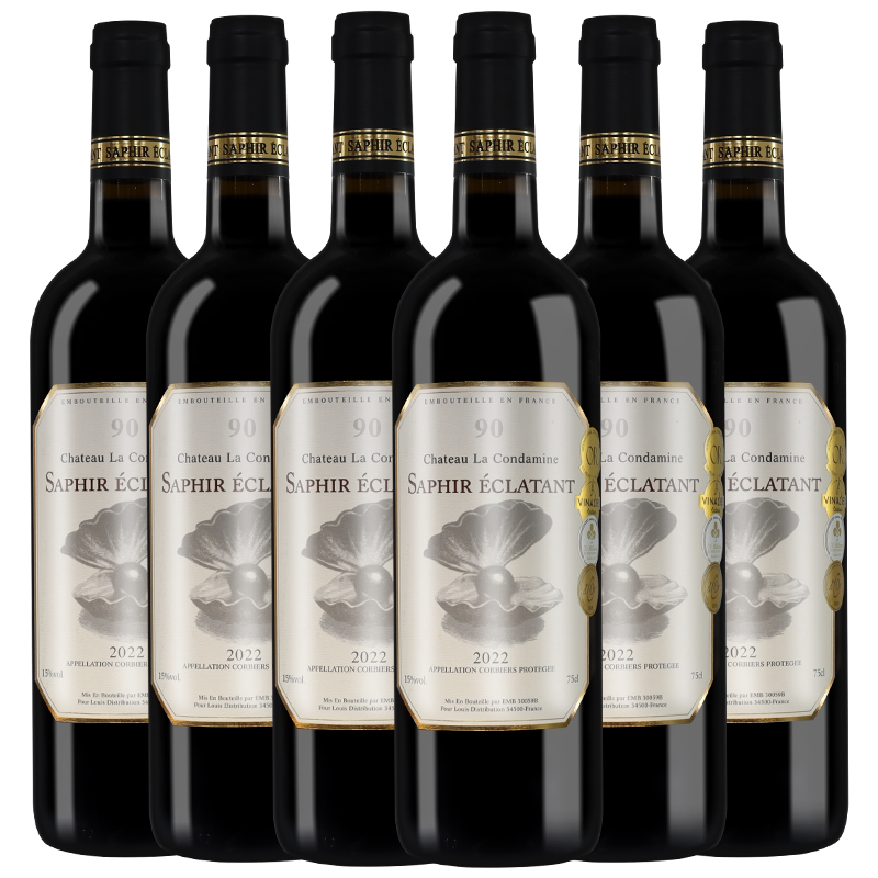 【金奖AOP级】丝奈珍堡法国进口红酒90老藤干红葡萄酒750ml*6整箱