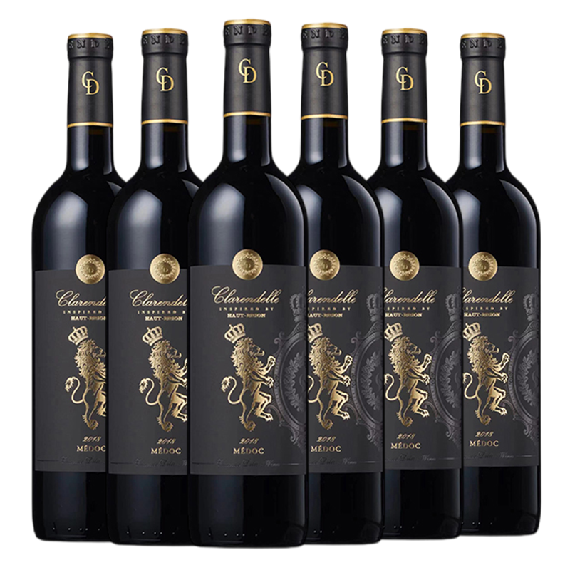 法国侯伯王克兰朵帝龙精选梅多克干红葡萄酒红酒750ml*6整箱正品
