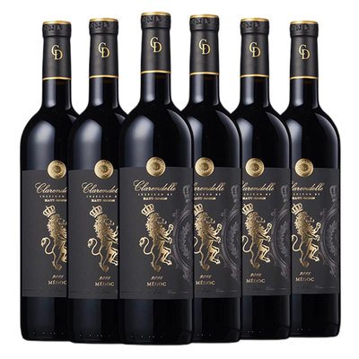 法国侯伯王克兰朵帝龙精选梅多克干红葡萄酒红酒750ml*6整箱正品