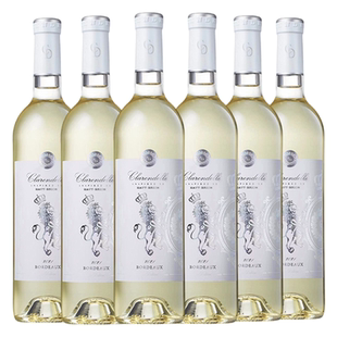 法国进口侯伯王克兰朵帝龙精选波尔多干白葡萄酒750ml*6整箱正品