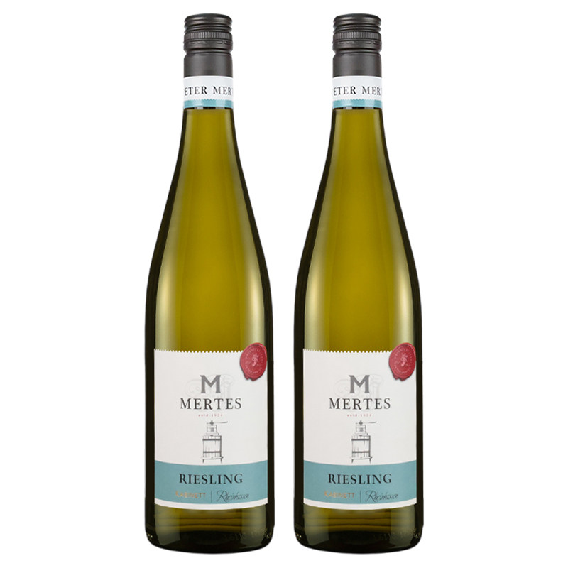 彼得美德德国原瓶进口雷司令珍藏半干白葡萄酒750ml*2瓶正品