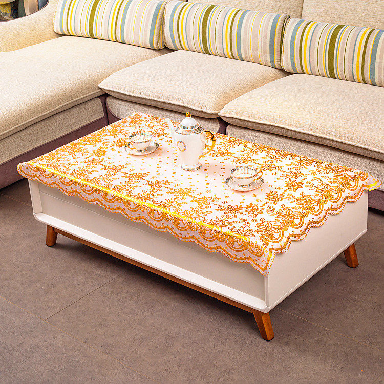 茶几布防水防烫PVC烫金桌布家用餐桌茶台布防尘免洗蕾丝网红欧式,居家布艺,桌布,淘宝优惠券,粉丝福利购,淘宝优惠卷