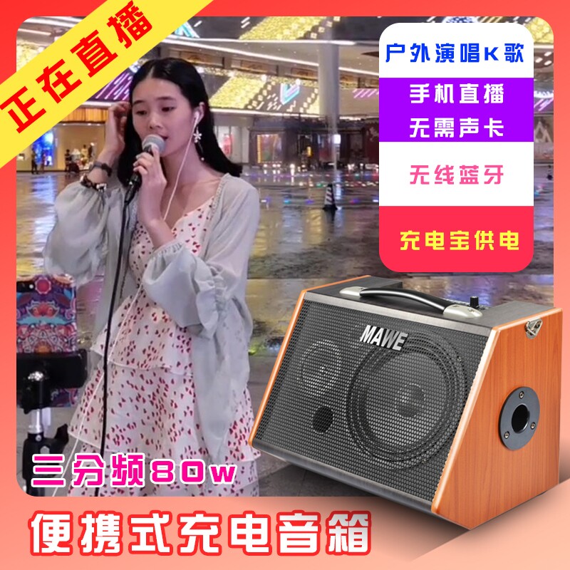 音响户外K歌音箱专业演出直播蓝功能充电便携式唱牙弹唱大音量多