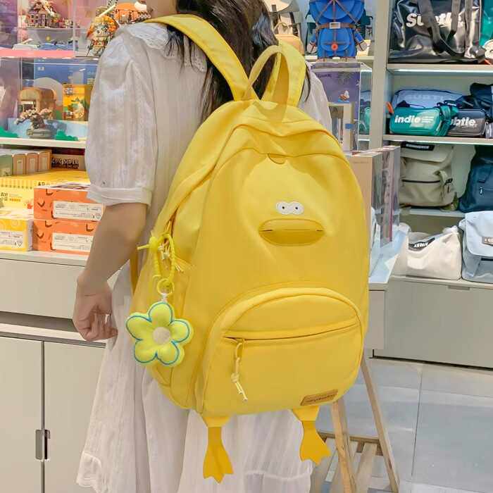 法国Fad Karan可达鸭书包大容量女小学生日系卡通儿童双肩包背包