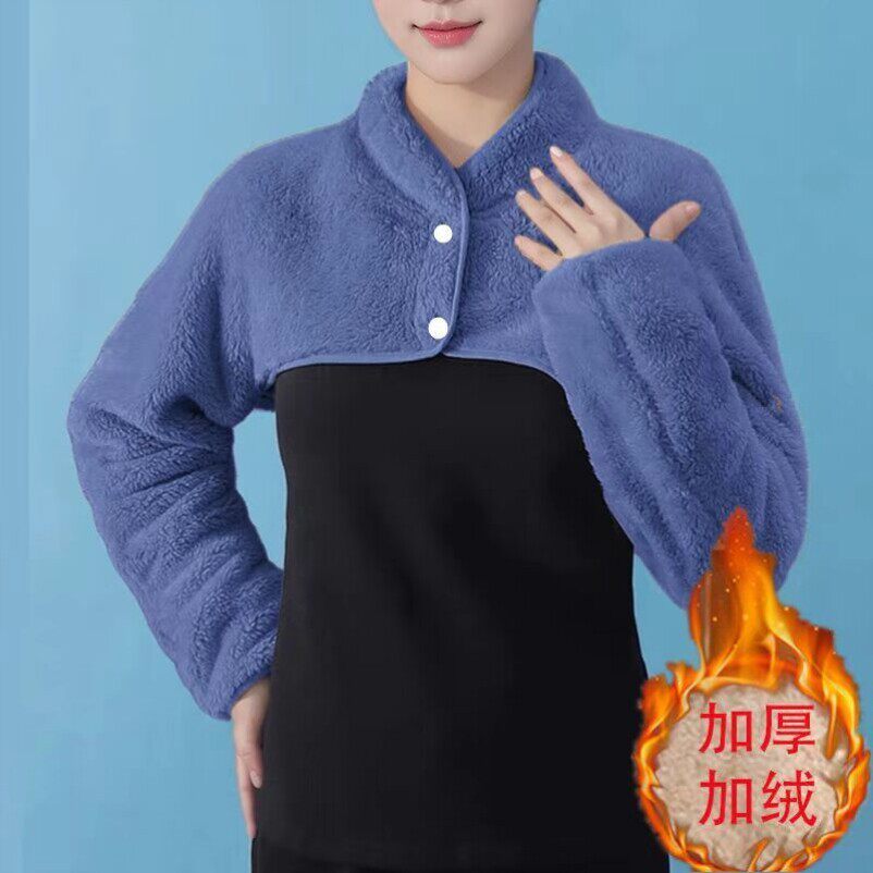 睡觉手臂保暖护套护胳膊被窝玩手机珊瑚绒保暖衣睡眠袖筒男女通用