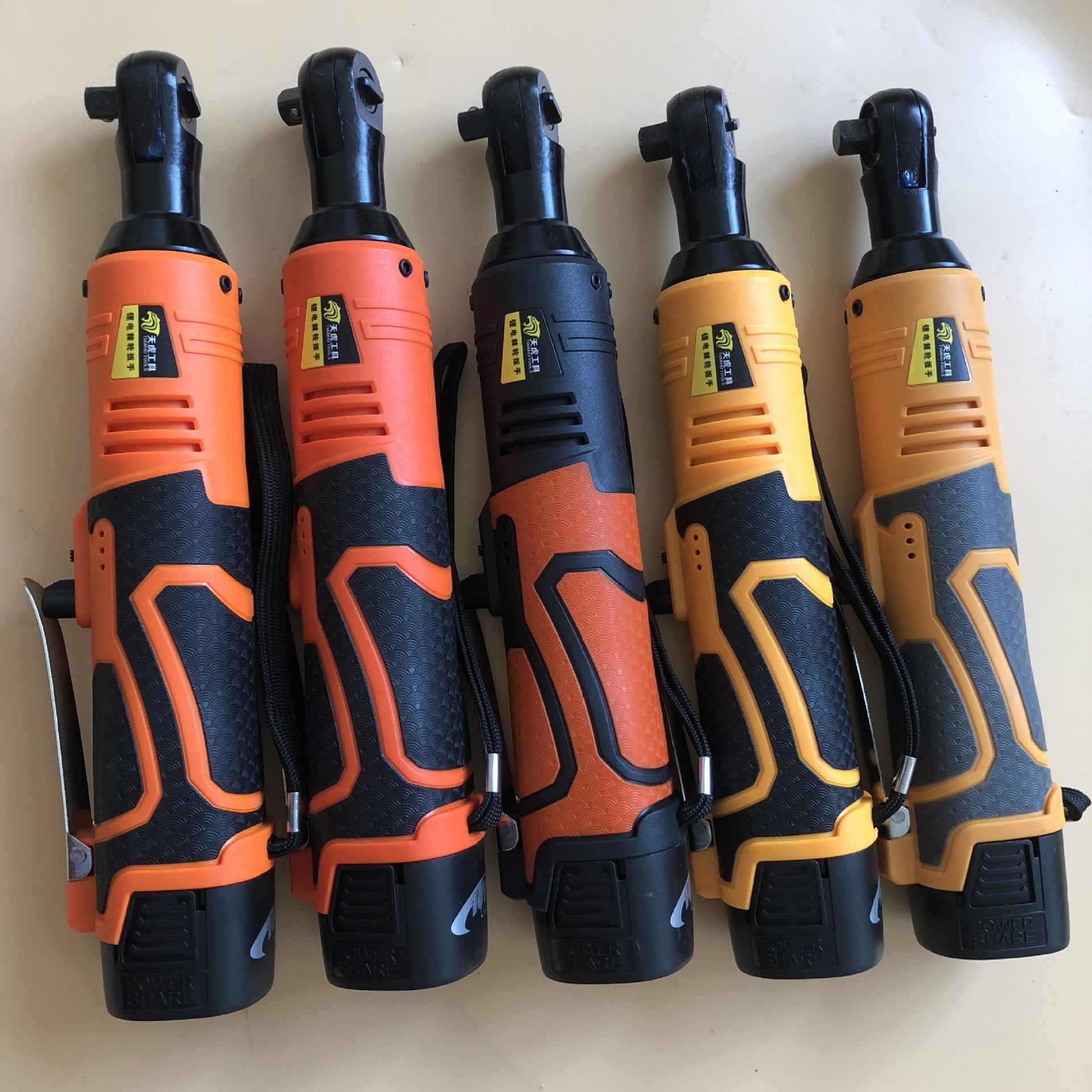 90度3/8直角角向扳手电动充电棘轮扳手18V锂电舞台桁架安装工具