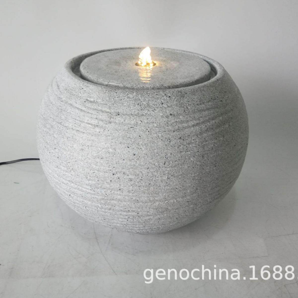 25新款室内庭院双用仿石头感流水家园摆设户外工艺品风水摆件-3