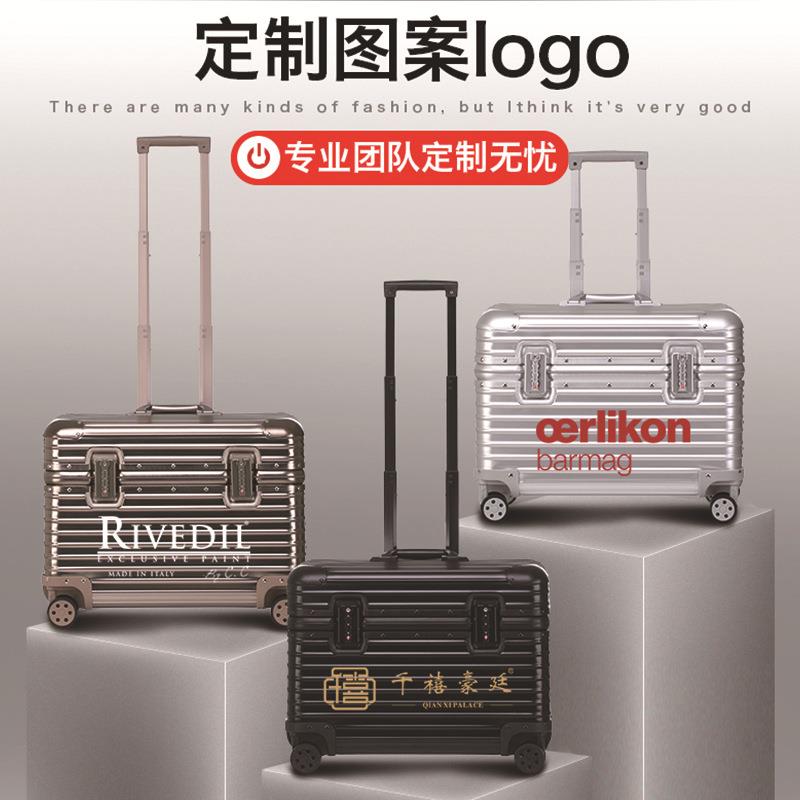全铝镁合金摄影拉杆箱上翻盖20寸相机箱横版机长箱男登机行李箱女