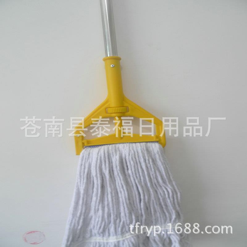 重型封口水拖 蜡拖 棉线拖把 棉纱拖把 黄色夹式拖把