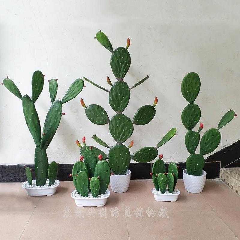 仿真多肉盆栽植物 假树PU仙人掌 橱窗装饰绿植景观道具摆件仙巴掌