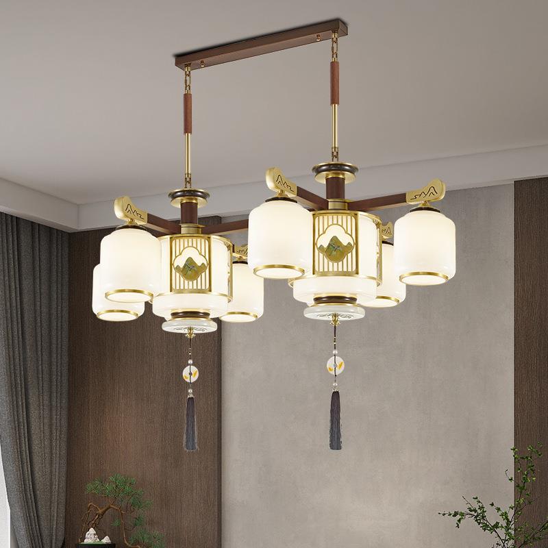 新款高级感简约玻璃吊灯别墅复式楼客厅餐厅卧室玄关酒店大堂吊灯