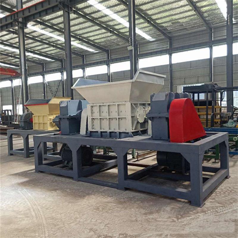 大型双轴冻肉撕碎机废旧轮胎塑料双轴撕碎机建筑模板木材粉碎机