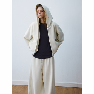 休闲软芙芙简约基础纯色百搭连帽卫衣开衫 新款 冬季 H9786 玳禾