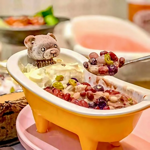 稀奇古怪浴缸碗陶瓷一人食漂亮碗