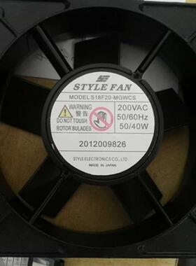 S18F20-MGWS18F20-M原装日本STYLE200V40/50W耐高温进口风扇