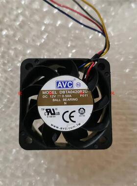 原装AVC4020DBTA0420B2U12V0.50A4CM双滚珠四线PWM暴力风扇
